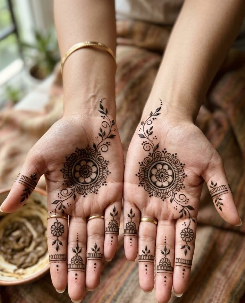 Basic Easy Front Hand Simple Mehndi Design