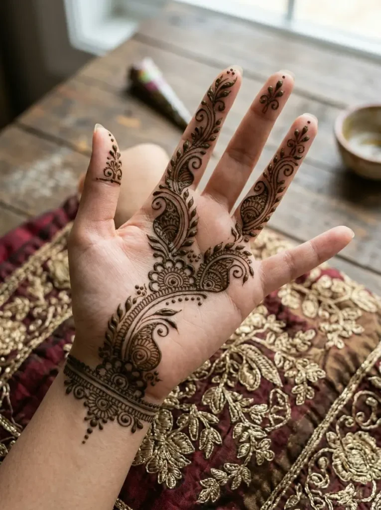 Cute Left Hand Mehndi Design