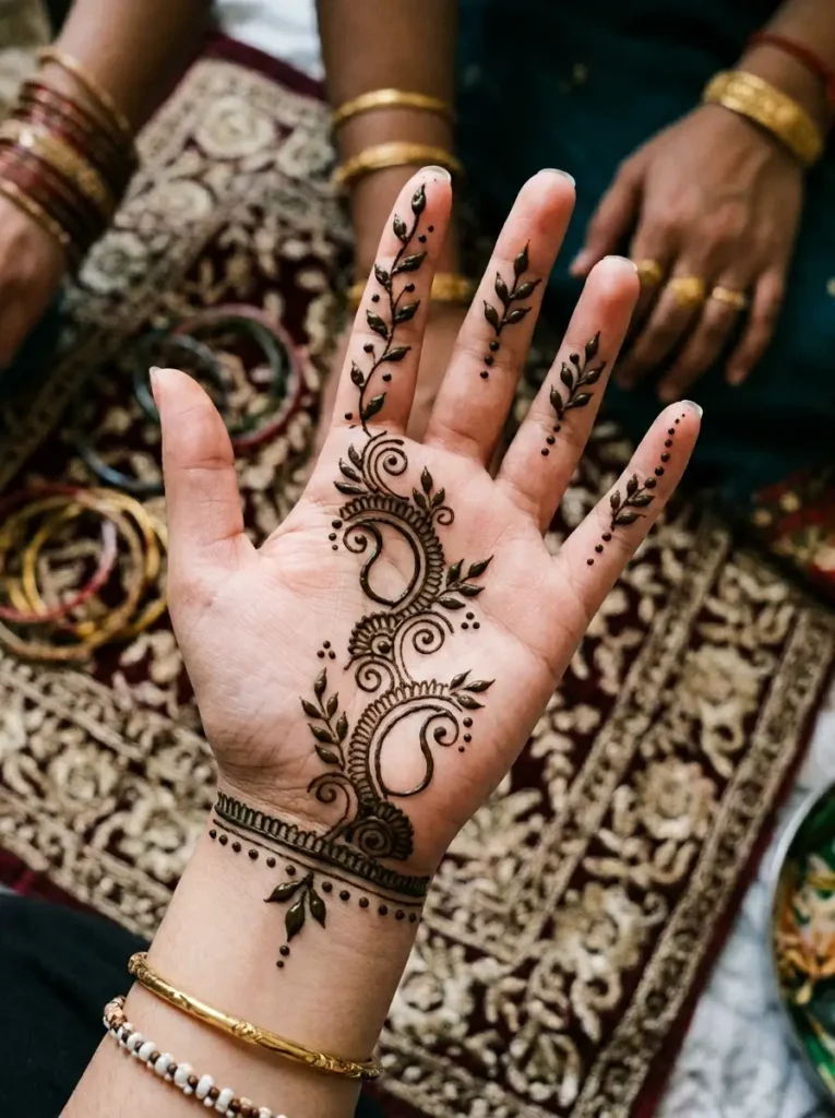 Cute Left Hand Mehndi Design