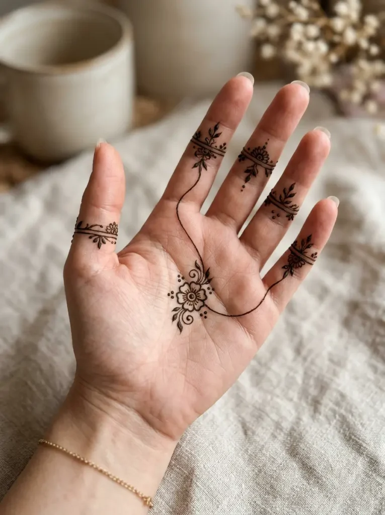 Cute simple Left Hand Beginner Cute Simple Mehndi Designs for Front Hands