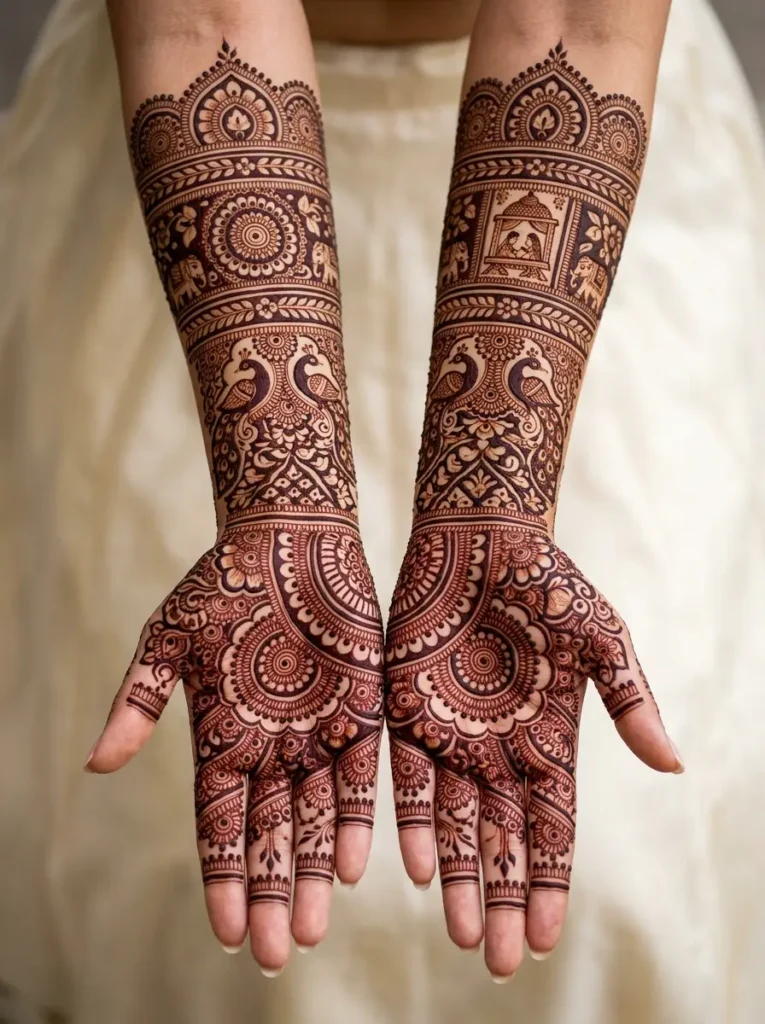 Full hand bridal mehndi design latest