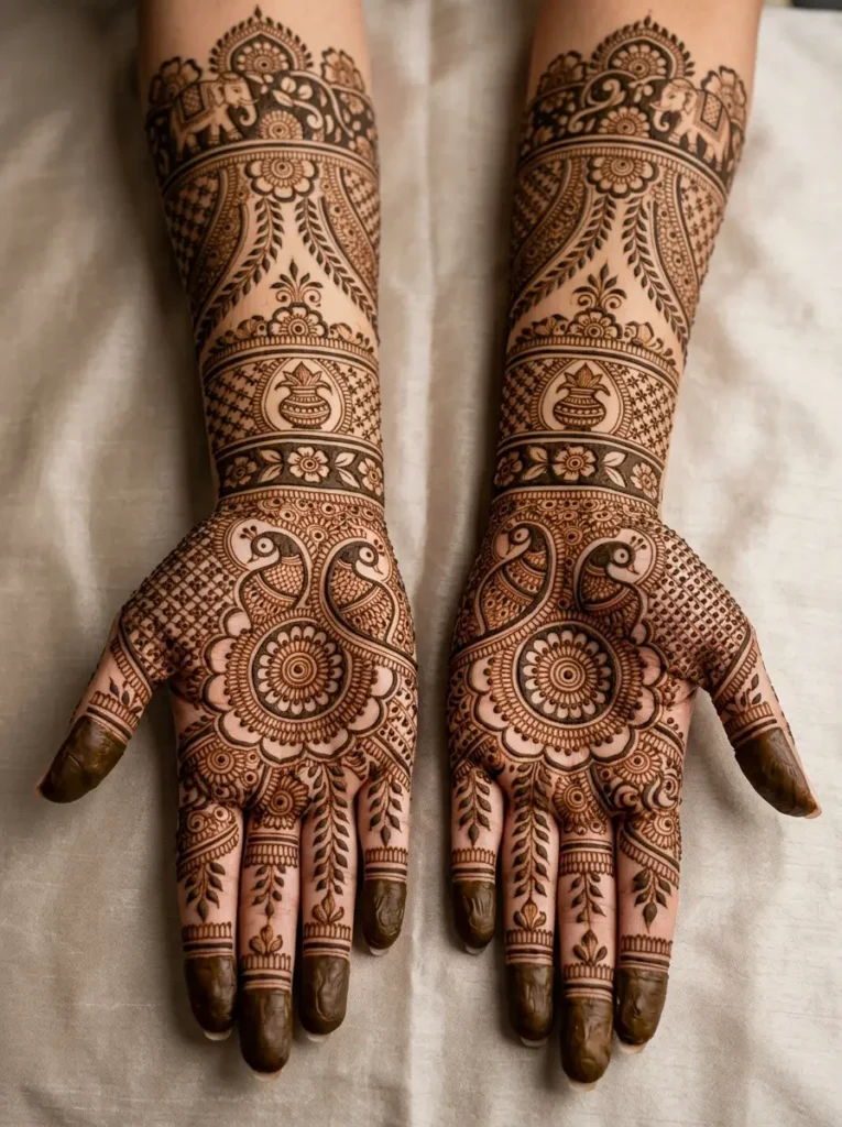 Full hand bridal mehndi design new and latest