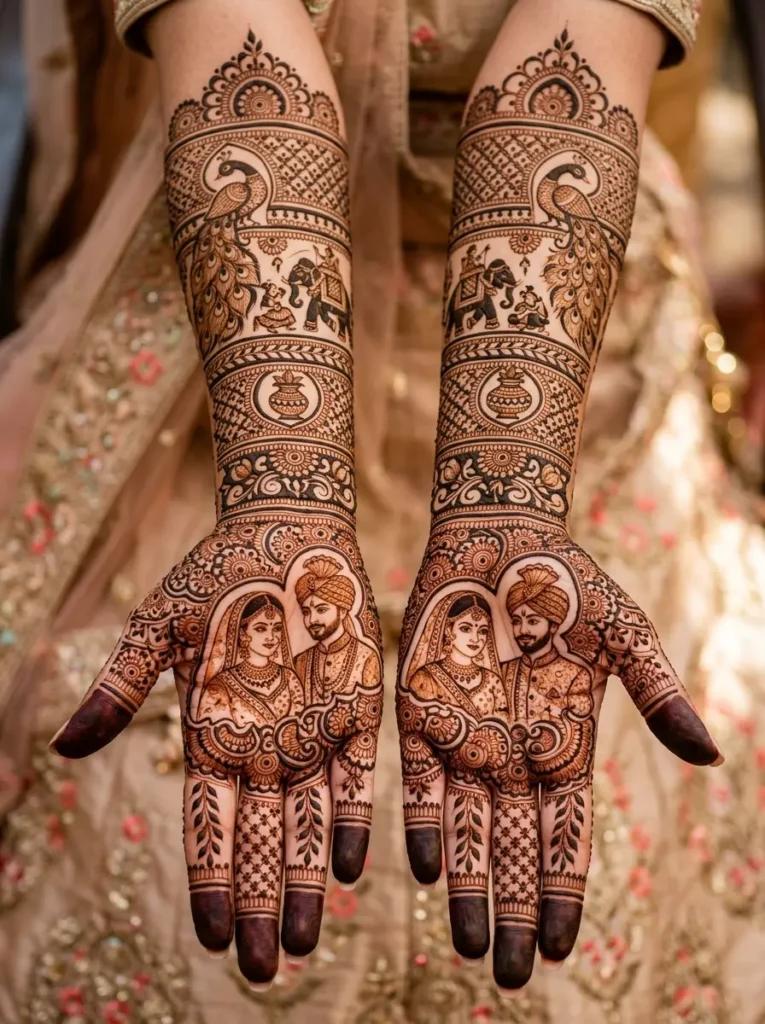 Full hand bridal mehndi design portrait latest