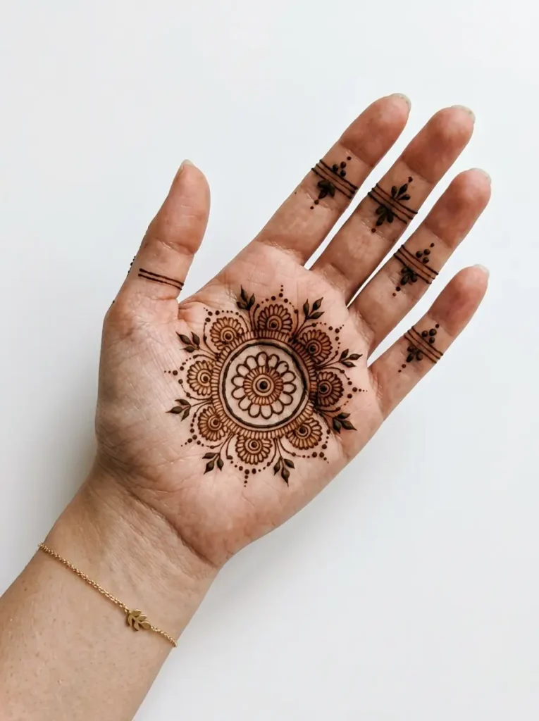 Mandala Left Hand Beginner Cute Simple Mehndi Designs for Front Hands