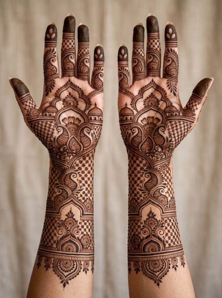 Mughlai Bridal Mehndi Design