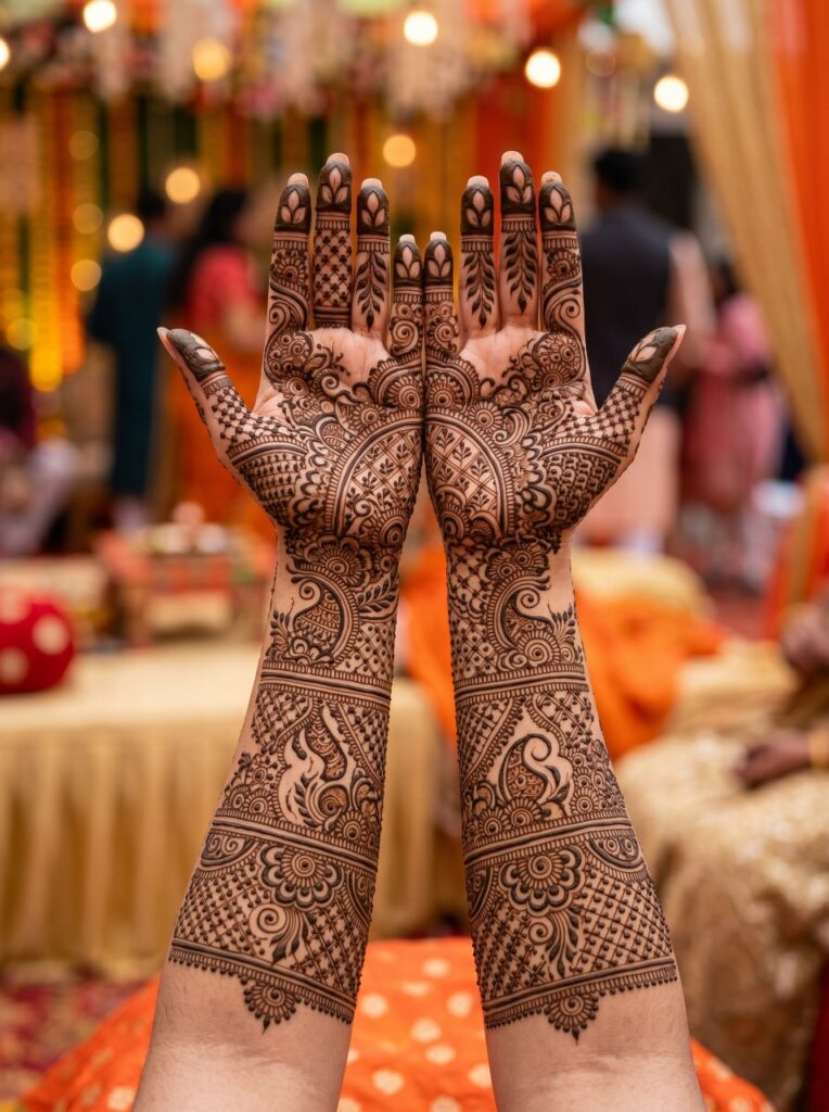 Mughlai Bridal Mehndi Design