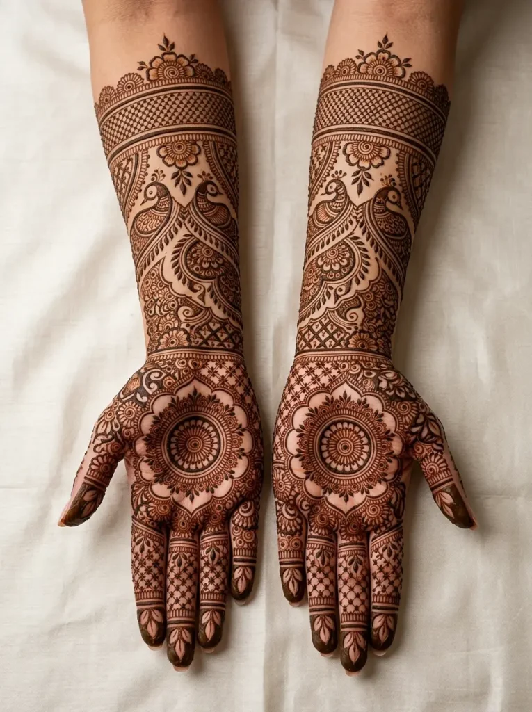 New latest full hand bridal mehndi design