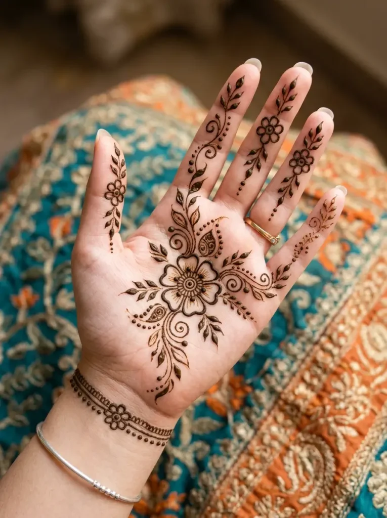 Quick Left Hand Front Mehndi for Beginners