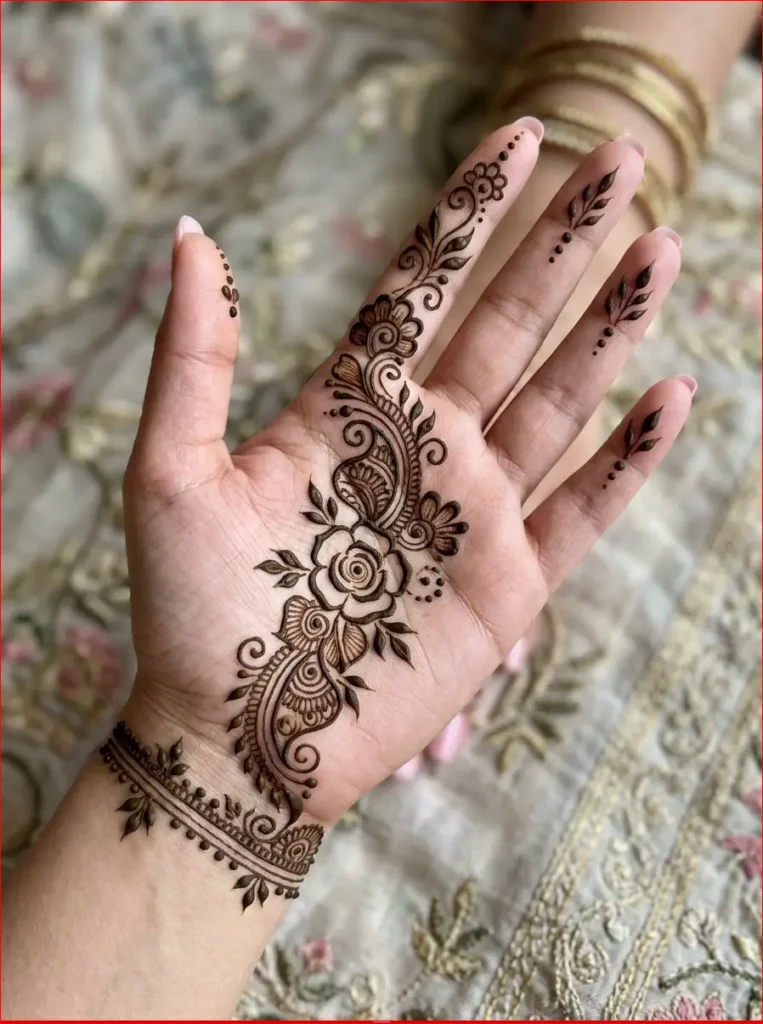 Arabic mehndi design simple and beautiful