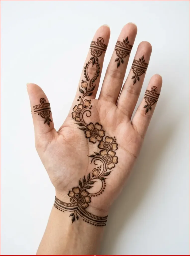 Finger Arabic Mehndi Design
