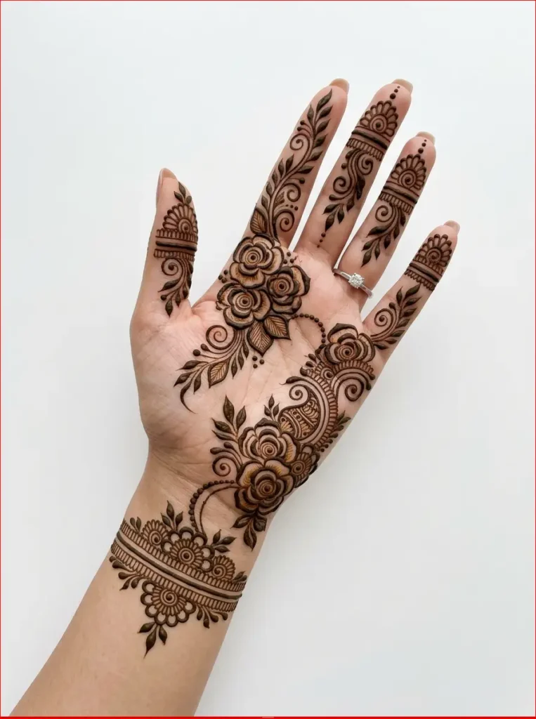 New front hand floral Arabic mehndi design