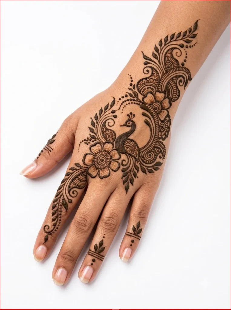 Beautiful-Arabic-Sawan-Mehendi-Design-with-Leafy-Vines