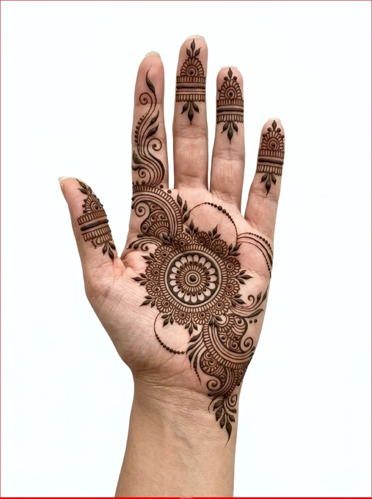 Beautiful-Arabic-mehendi-design-for-Sawan-festival-celebrations.