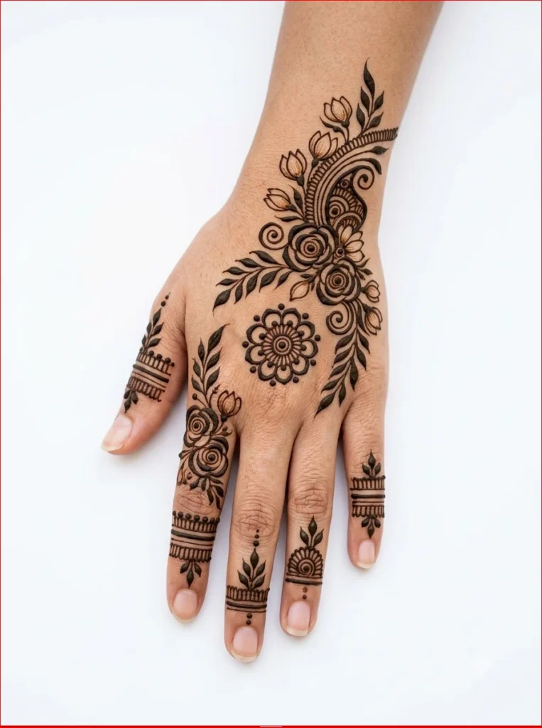 Latest-Floral-Sawan-Mehendi-Design-for-Women-on-Pure-White-Background.