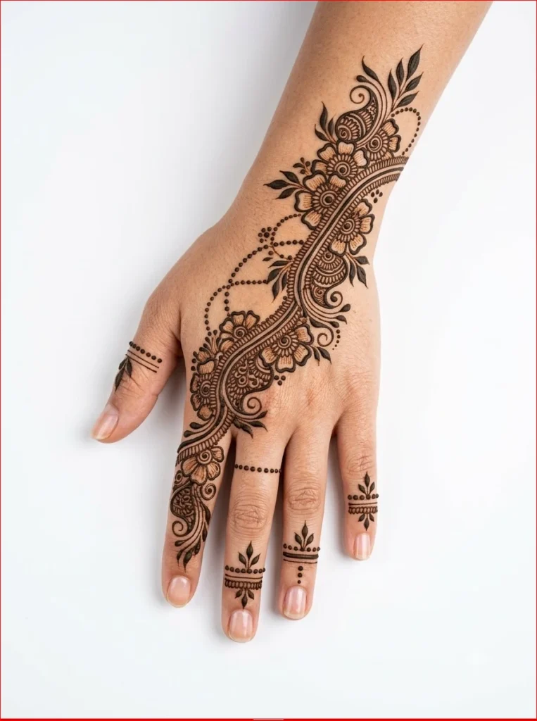 Latest-Savan-Mehndi-Design-2026-featuring-a-unique-peacock-inspired-mehndi-pattern-for-the-back-h