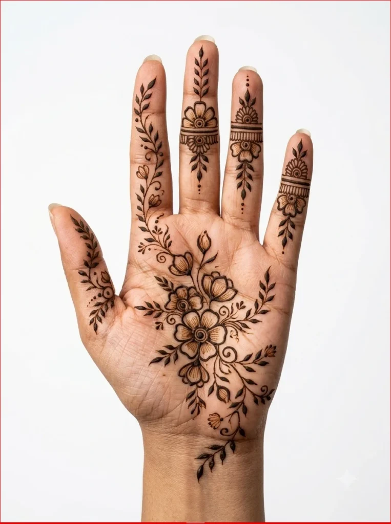 Premium-Floral-Sawan-Mehendi-Design-for-Sawan-Festival-on-Clean-White-Background