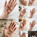 Left hand beginner cute simple mehndi design for front hand